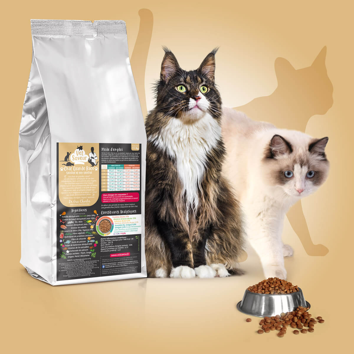 Croquettes VET SAVEUR CHAT GRANDE RACE 3KG - 11KG